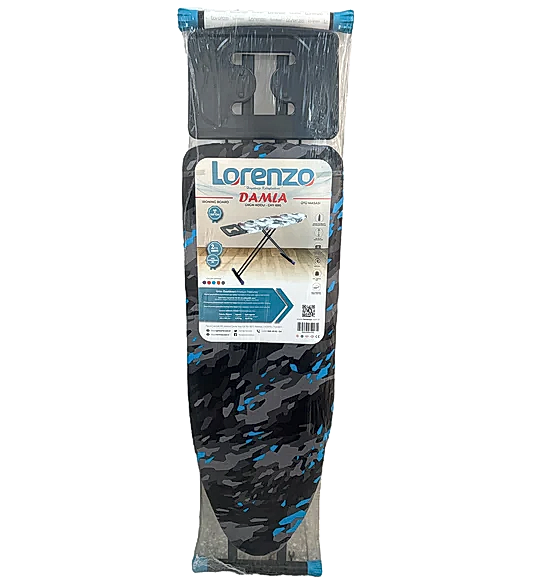 Lorenzo Damla 40x120 cm Ütü Masası Siyah Mavi