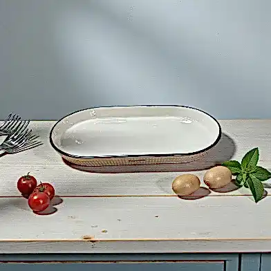 Oval 29 x 16 Sunum Tabağı Beyaz