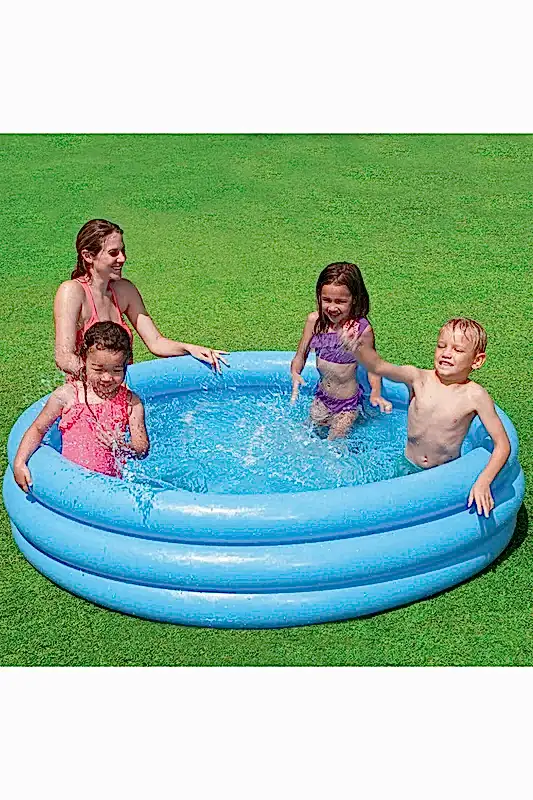 Intex Orta Boy Kristal Çocuk Havuzu Mavi