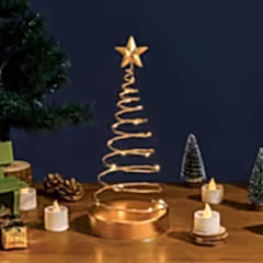 Dekoratif Işıklı Yeni Yıl Ağacı 12x28 cm