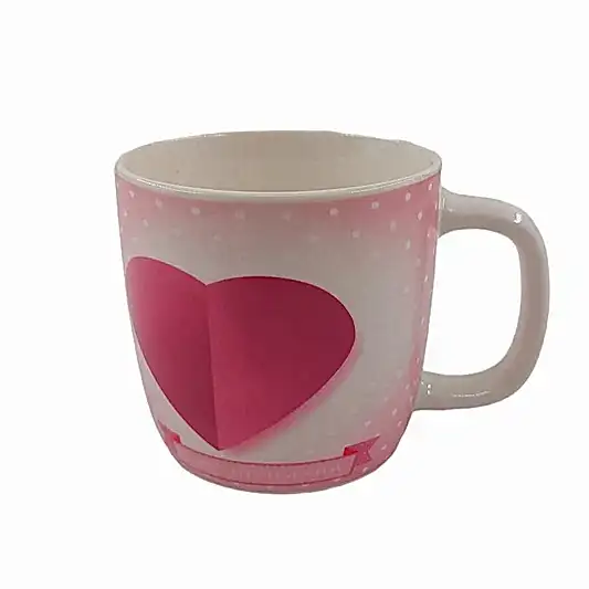 Kupa Mug Büyük Kalp 8.5x9 cm