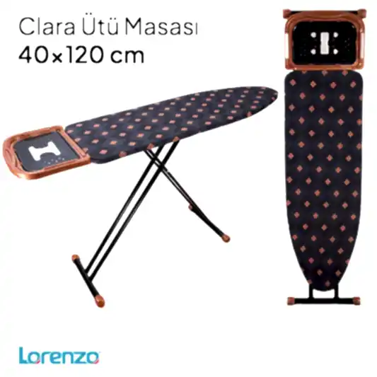 Lorenzo Clara 40x120 cm Ütü Masası Turuncu Siyah