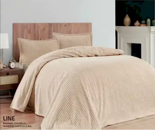 Merinos Modern Line 3 Parça Çift Kişilik Battaniye Seti