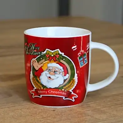 Merry Christmas Yazılı Özel Kutusunda Noel Baba Desenli Kupa Mug