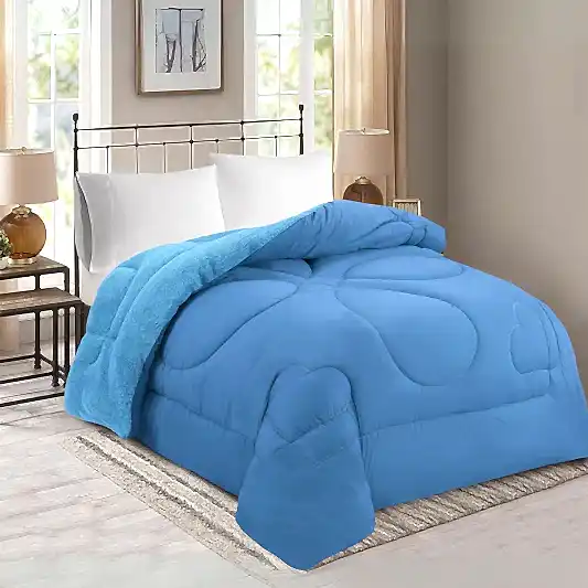 Orkide Welsoft Comforter Çift Kişilik Yorgan Mavi
