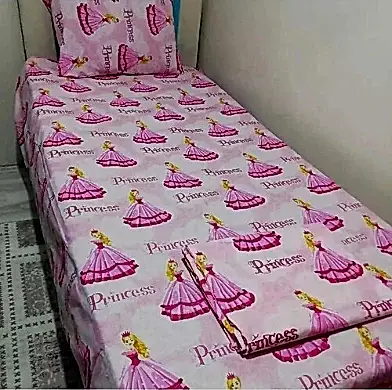 Prenses Desenli 1.5 Kişilik Nevresim Takımı Pembe