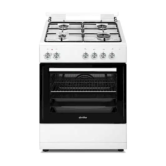 Simfer 56 Litre 4 Gözlü Elektro Turbo Fırın Beyaz