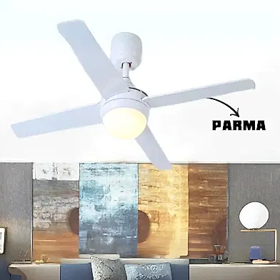 Parma 48'' Uzaktan Kumandalı Işıklı Tavan Vantilatörü Beyaz