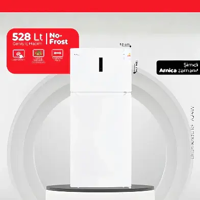 Arnica 528 Lt No-Frost Buzdolabı Beyaz
