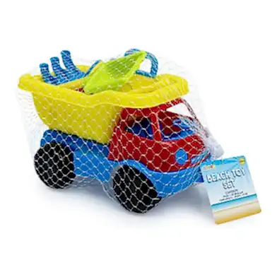 1.5+ Yaş Tırmık Kürek Oyuncaklı Kamyon Plaj Seti