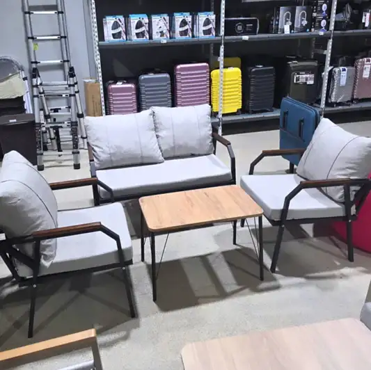 4 Kişilik Bahçe Oturma Seti Gri