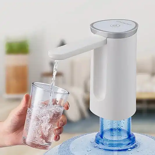 Type C Şarjlı Akıllı Mini Damacana Su Pompası Beyaz