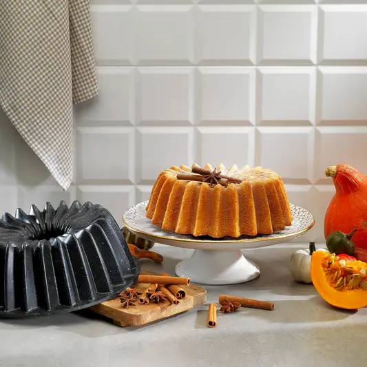 Schafer Black Stone Star Döküm Kek Kalıbı Siyah