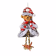 Yeni Yıl Ağaç ve Çeşitli Süsleme için Ayağı Zilli Asılabilir Kardan Adam  23x11cm