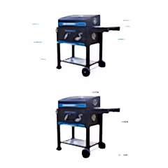 Ayarlanabilir Raflı Kömürlü Termometreli Barbekü Bahçe Izgarası Mangal