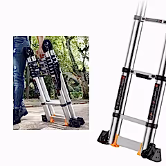 Alüminyum 5+5 Basamaklı 3.2 Metre Teleskopik A Tipi Uzayan Merdiven