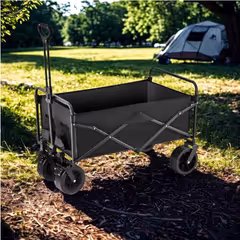 Katlanabilir 100 Kg Taşıma Kapasiteli Çok Amaçlı Araba Vagon Siyah