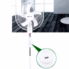 16'' Solar ve Elektrik ile Şarj Edilebilir Işıklı USB Çıkışlı Vantilatör Beyaz