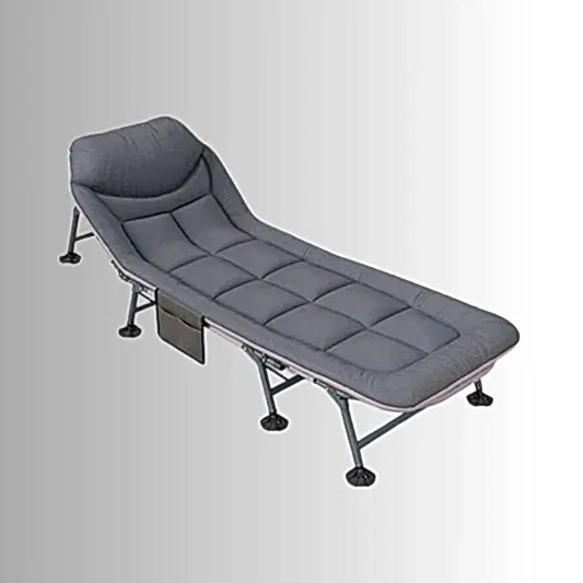 Dış Mekana Uygun Ördek Ayak Katlanır Taşınabilir 190x64x32 Cm Şilteli Çok Amaçlı Şezlong Yatak Yeşil