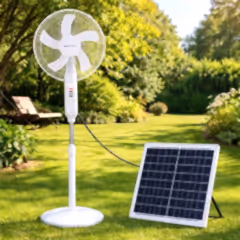 16'' Solar ve Elektrik ile Şarj Edilebilir Işıklı USB Çıkışlı Vantilatör Beyaz