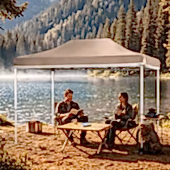 3x3 Metre Gazebo Kolay Kurulumlu 45 mm Profilli 1200 D Kumaş Bahçe Kamp Gölgeliği Tente Altın