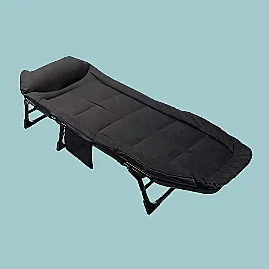 Katlanır Taşınabilir Hafif 190x64x32 Cm Şilteli Çok Amaçlı Şezlong Yatak Gri