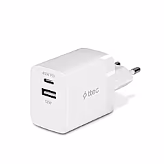 Ttec SmartCharger Duo Pro 45W Seyahat Hızlı Şarj Aleti USB-C+USB-A