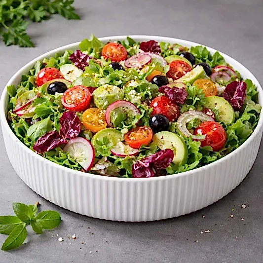 Çukur Geniş Salata Meyve Servis Tabağı 25 cm
