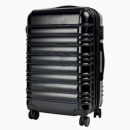 Sert Kasa Şifreli Tekerlekli Bavul Valiz Siyah 65x45Cm Orta Boy