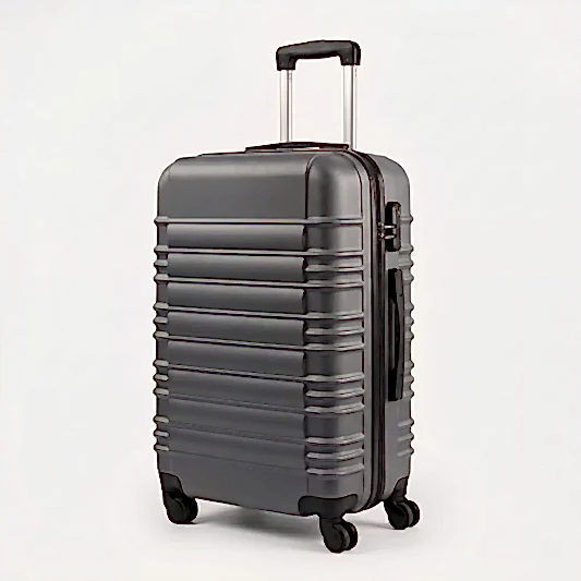 Sert Kasa Şifreli Tekerlekli Bavul Valiz Gri 55x35 Cm Küçük Boy