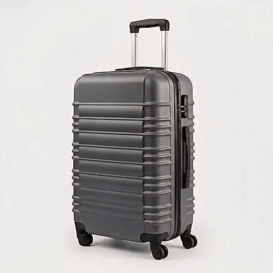 Sert Kasa Şifreli Tekerlekli Bavul Valiz Gri 75x50 Cm Büyük Boy