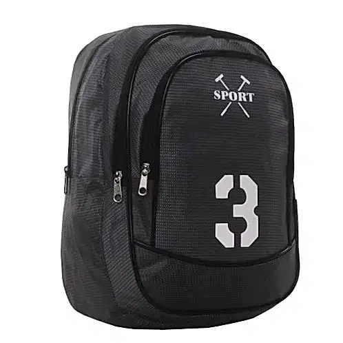Sport 3 Bölmeli Orta Okul ve Lise Sırt Çantası Siyah