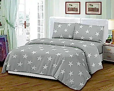 Stars Mikro Saten Çift Kişilik Nevresim Takımı