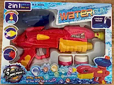 Su ve Köpük Fonksiyonlu Çocuk Su Tabancası Kırmızı