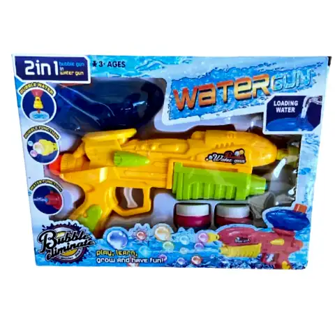 Su ve Köpük Fonksiyonlu Çocuk Su Tabancası Sarı