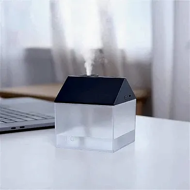 USB Ev Şeklinde Oda Nemlendirici Gri