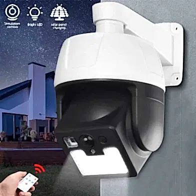 Güneş Enerjili Uzaktan Kumandalı Sensörlü Kamera Görünümlü Solar Lamba