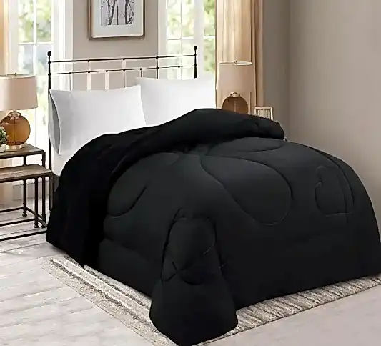 Orkide Welsoft Comforter Çift Kişilik Yorgan Siyah