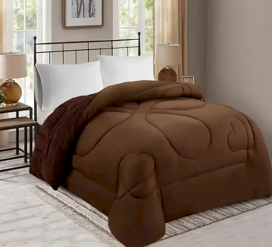 Orkide Welsoft Comforter Çift Kişilik Yorgan Kahve