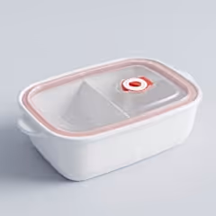 Seramik 2 Bölmeli Saklama Kabı 23 x 13.5 x 5.7 cm