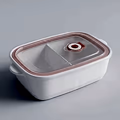 Seramik 2 Bölmeli Saklama Kabı 23 x 13.5 x 5.7 cm