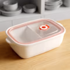 Seramik 2 Bölmeli Saklama Kabı 23 x 13.5 x 5.7 cm