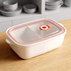 Seramik 2 Bölmeli Saklama Kabı 23 x 13.5 x 5.7 cm