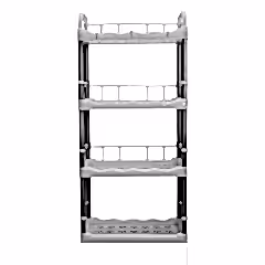 4 Katlı Desenli Çok Amaçlı Raf Beyaz